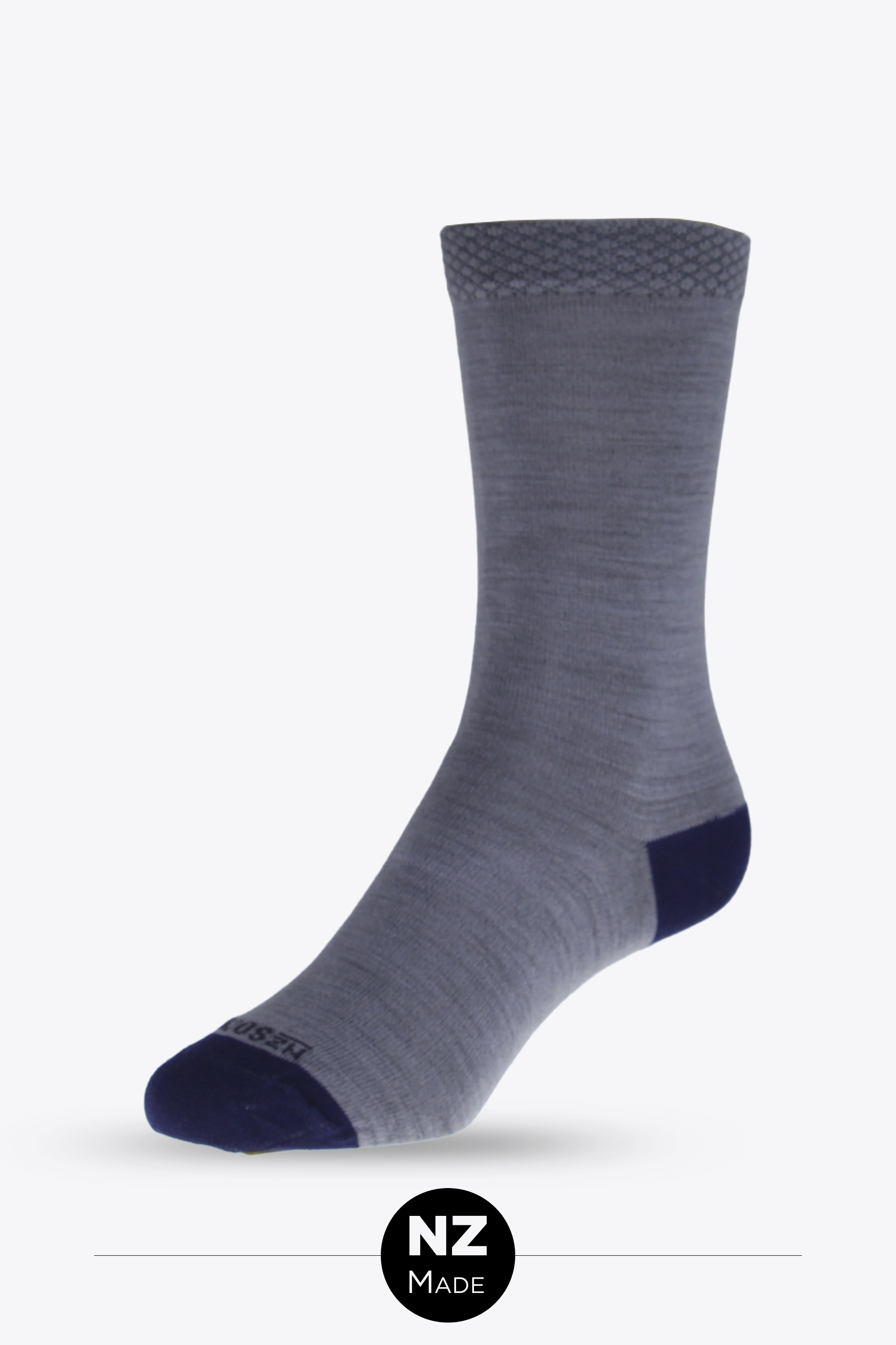 Merino Colour Out Heel & Toe - mid grey